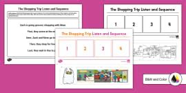 Washing Hands Listen and Sequence Worksheet (teacher made)