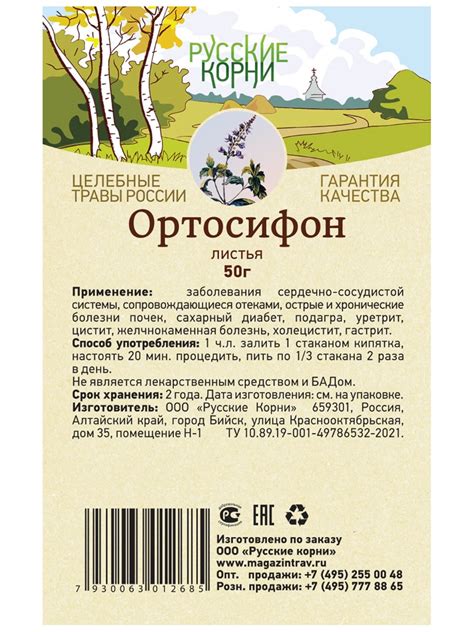 Ортосифон тычиночный цена 165 ₽, инструкция, описание, полезные ...
