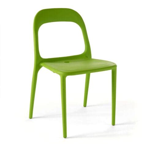 Milani Home Sedia Giardino Plastica - Design Moderno, Colore Blu, Portata 113kg