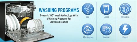 Buy FFSD 6PR 8S Ace Black Dishwashers Online - Faber - Buy now at ₹ 23,803