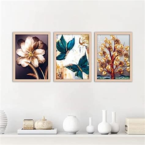 VASL™ Studio Modern Art Wall Decor Framed Paintings for Living Room ...