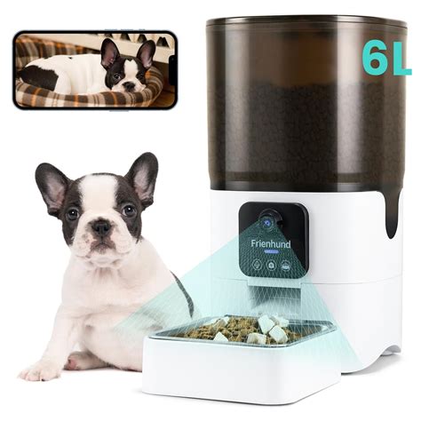 Frienhund Automatic Cat Food Dispenser with 1080P Camera, Remote APP ...