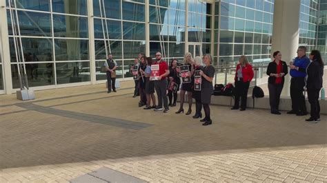Southwest Airlines flight attendants picket at Denver airport for better pay, work conditions ...