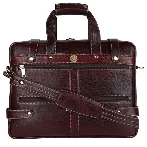 HiLeder 100% Pure Genuine Leather Stylish 15 inches Designer Office ...