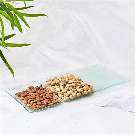 Buy Abaco Barney Glass Partitioned Serving Platter - 38.5x17.5cm from ...