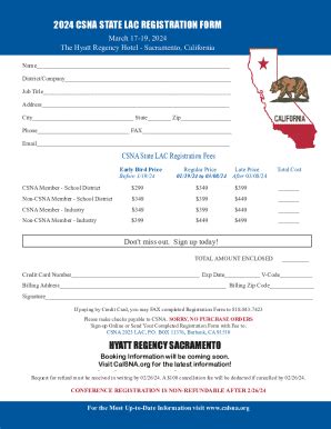 Fillable Online 2024 Csna State Lac Registration Fax Email Print ...