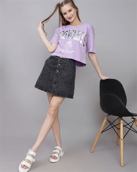 Harry Potter Printed Boxy Fit Tshirt For Women – Free Authority