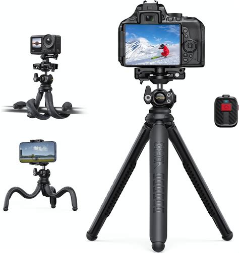 Lamicall Phone Tripod, Flexible Camera Tripod - [3 in 1 Integrated] Tripod for iPhone with ...