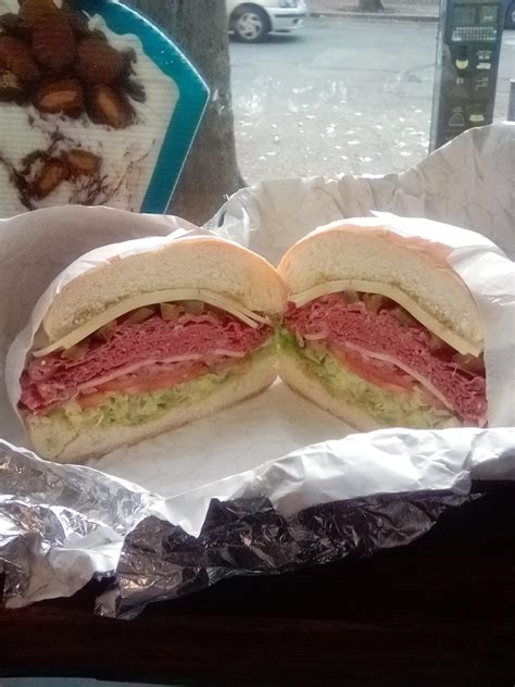 Boar's Head pastrami, swiss, and cherry peppers, on a roll, from the ...