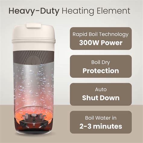 Portronics Thermosip | Portable Electric Kettle for Travel