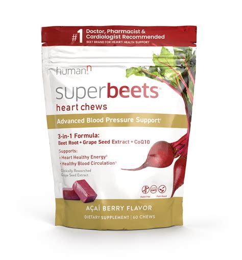 Superbeets® Heart Chews Advanced | Beet Root + CoQ10 | humanⁿ