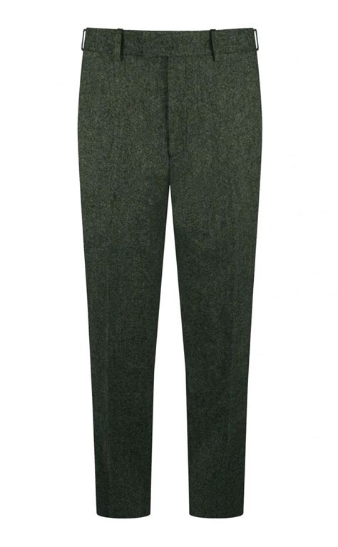 Torre | Torre Albert Green Pure Wool Tweed Trousers - MENSWEARR - House ...