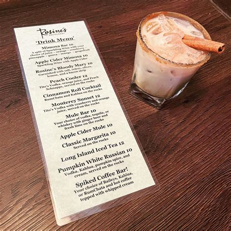 New Fall Drinks at Rosine's Restaurant | Old Monterey