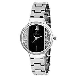 Jack Klein Women's Silver Black Dial Metal Analog Wrist Watch - 1_Jk ...