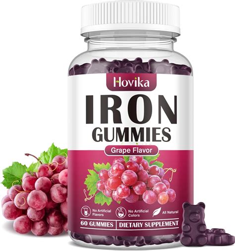 Amazon.com: Hovika Iron Gummies Supplement for Women & Men, Iron ...