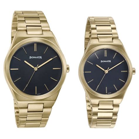 Buy Online Sonata Wedding Edit Quartz Analog Black Dial Stainless Steel ...