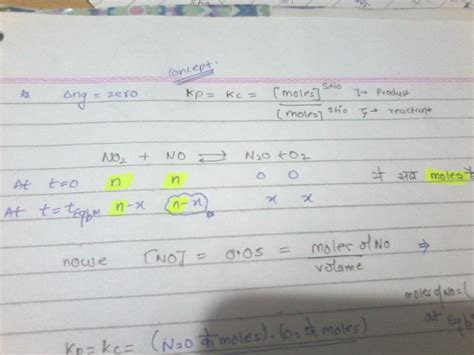 Equal moles of NO (9) and NO(g) are to be placedin container to produce ...