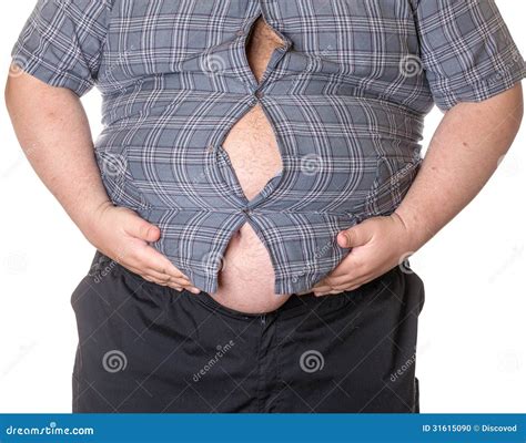 Fat Man With A Big Belly Stock Photo - Image: 31615090