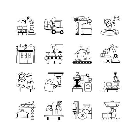 Manufacturing Process Vector Image 的图像结果