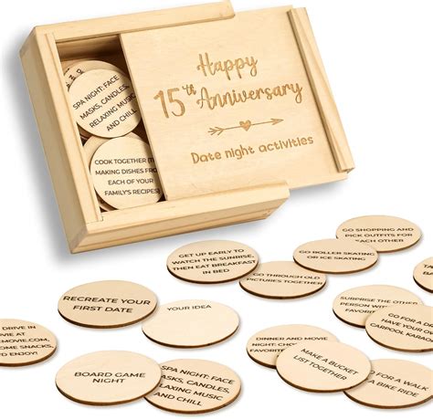 Amazon.com: WOODAMORE 15 Year Anniversary Wood Gifts for Him Her - 15 ...