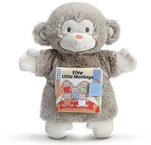 DEMDACO Nat and Jules Five Little Monkeys Puppet And Storybook Children ...