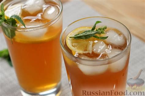 Рецепт: Классический холодный чай с лимоном на RussianFood.com
