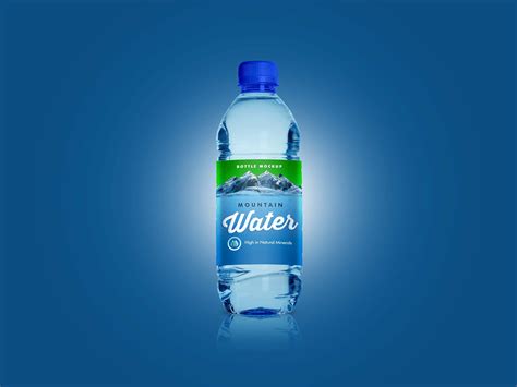 Free Water Bottle Mockup (PSD)