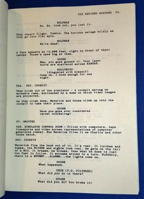 Image result for Top Gun Script