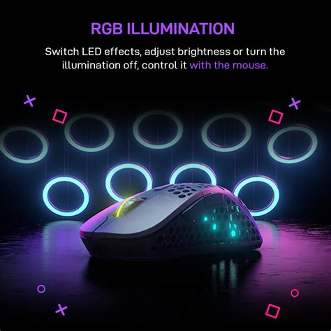 Xtrfy M4 RGB Wireless Lightweight Gaming Mouse Black - tpstech.in
