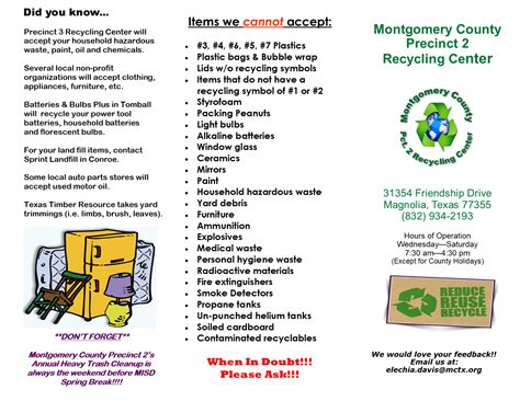 Recycle Center - Montgomery County Precinct 2 Commissioner Charlie Riley