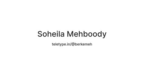 Soheila Mehboody — Teletype