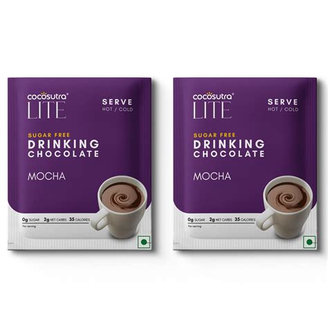COCOSUTRA LITE - SUGAR FREE Drinking Chocolate Mix - Mocha Trial Pack ...