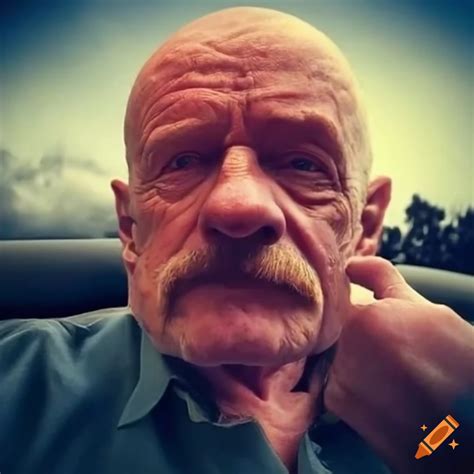 Mike ehrmantraut from breaking bad in a car on Craiyon