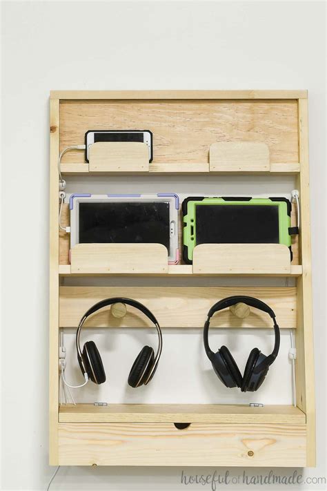 Wall Mounted Charging Station Build Plans - Houseful of Handmade