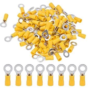 Pre-insulated crimp terminals. 37A Yellow PVC + Copper Pressure ...