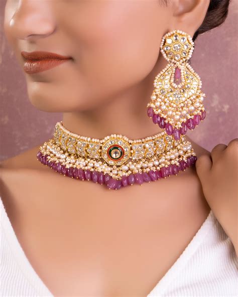 Jacinta Choker and Gayatri Chandbalis Bridal Polki Set – Tyaani ...