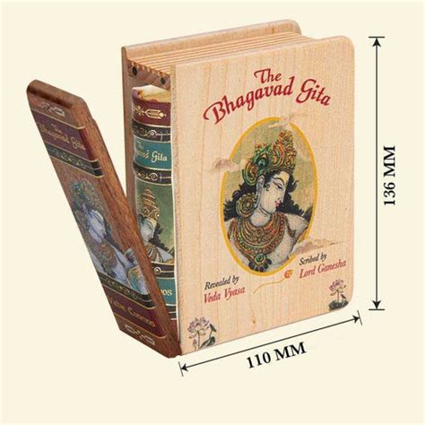 Bhagavad Gita Book - A7 Size Wooden Boxed Edition – Rgyan Shop