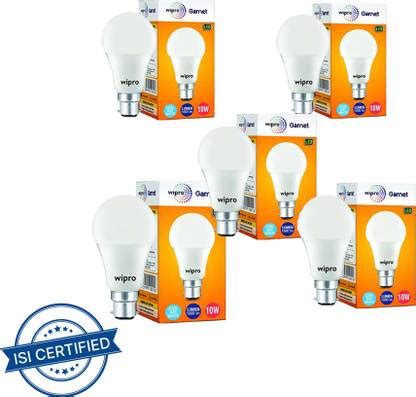 Wipro 10 W Standard B22 LED Bulb Price in India - Buy Wipro 10 W ...