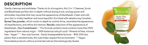 Yves Rocher Sebo Vegetal Pure 3 In 1 Cleanser, Scrub & Anti-Blackhead ...