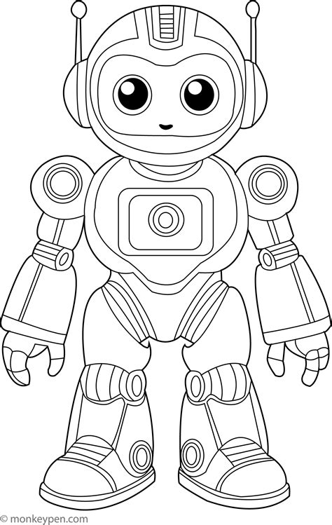 Jetson Robot Coloring Pages Robot Coloring Page Free Robot Coloring