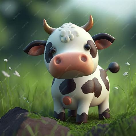 Premium Photo | Cute cartoon cow