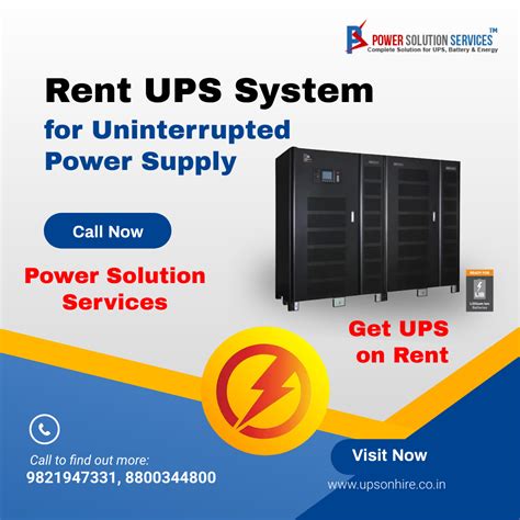 UPS on Hire & Rent | Power Solution Services