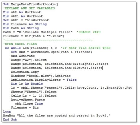 Macro Code in Excel 的图像结果