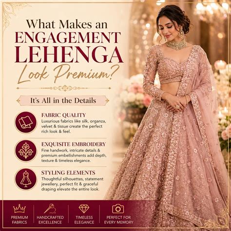 What Makes an Engagement Lehenga Look Premium? – vastrachowk