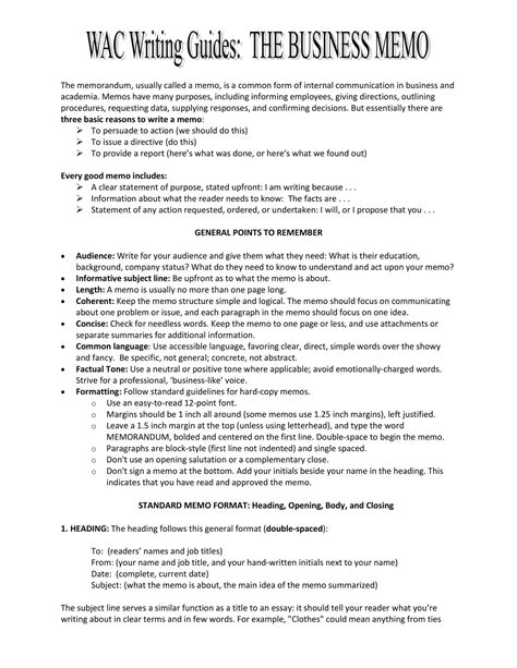 Business Memo Format 的图像结果