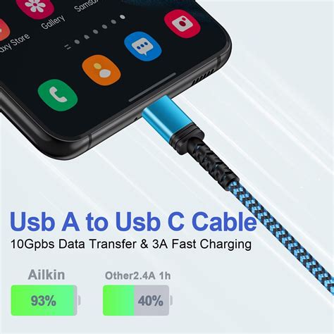 Type C Charger Block,with 3A Android Charger Fast Charging Cable 6FT 5V ...