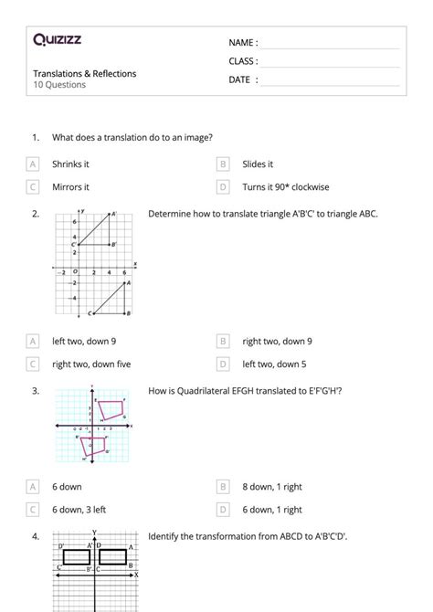 50+ Reflections worksheets for 7th Class on Quizizz | Free & Printable