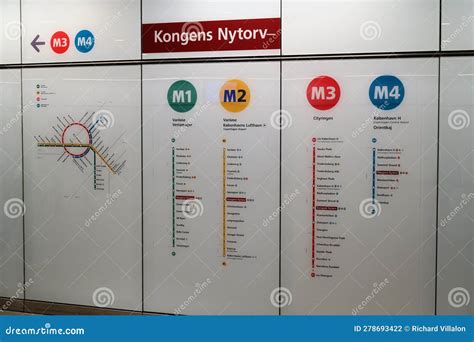 Public Transport Map of the City of Copenhagen in Denmark Editorial Photography - Image of board ...