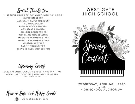 Image result for Editable Winter Concert Program Template