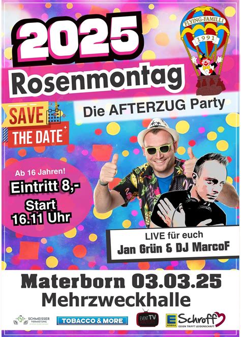 Die Afterzug Party - Rosenmontag - Kleve, Materborn, Kleve, 3 March ...